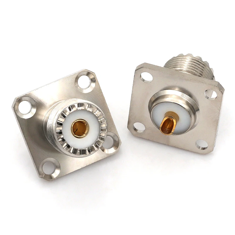 SL16‑KF 50 Ohm UHF Bulkhead Flange Mount Adapter RF Chassis Fixed Base Connector 1/5/10PCS