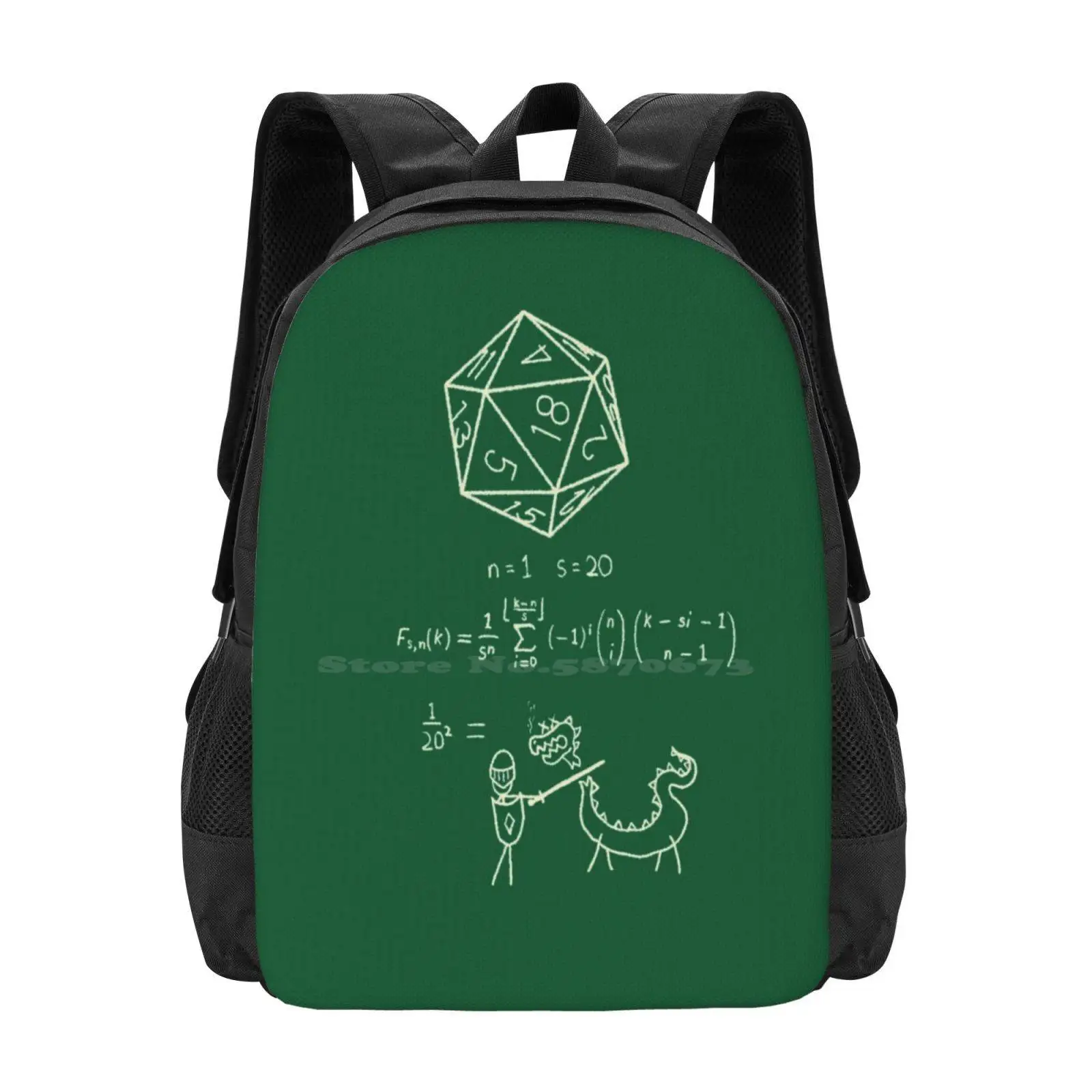 The Science Of 20 Sided Dice. School Bags Travel Laptop Backpack D20 Science Math Dice Dnd And Dragons