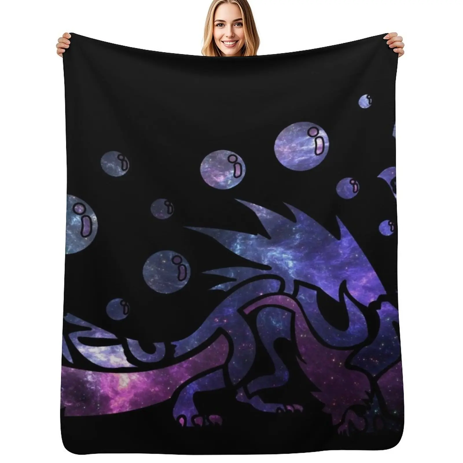 

Monster Hunter World - Mizutsune (Galaxy Design) Throw Blanket Sofa Shaggy blankets ands Single Blankets