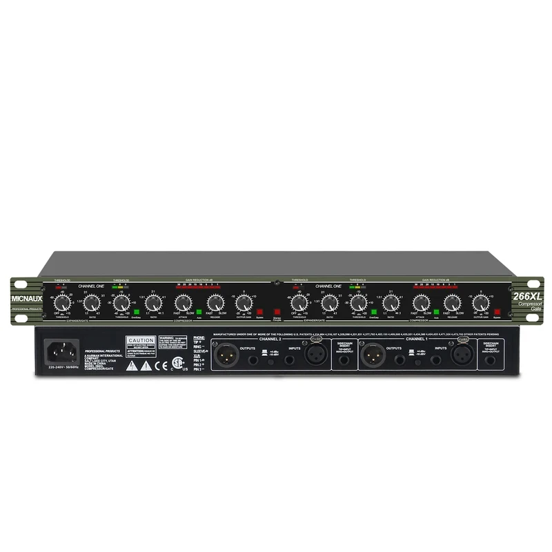 

Fuluode Dual Channel Compressor 266XL Audio Vocal Reverb Processor 6.35mm XLR Input & Output With Bypass Switch