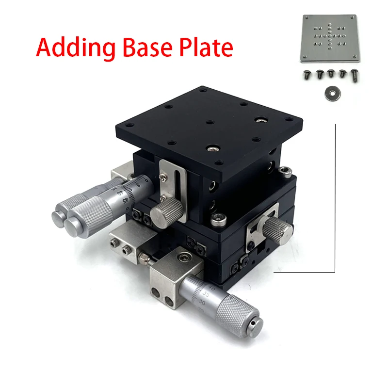 

LD60-LM XYZ Three Axis Precision Fine Tuning Slide 60x60mm Manual Fine Tuning Slide Platform Guide