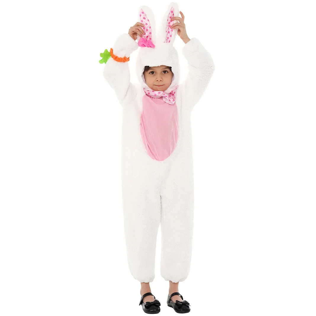 Schattige Bunny Cosplay Kostuum Kind Meisjes Cartoon Dierenhoed Jumpsuit Vermomming Halloween Stage Kleding Kinderen Rollenspel Fancy Jurk