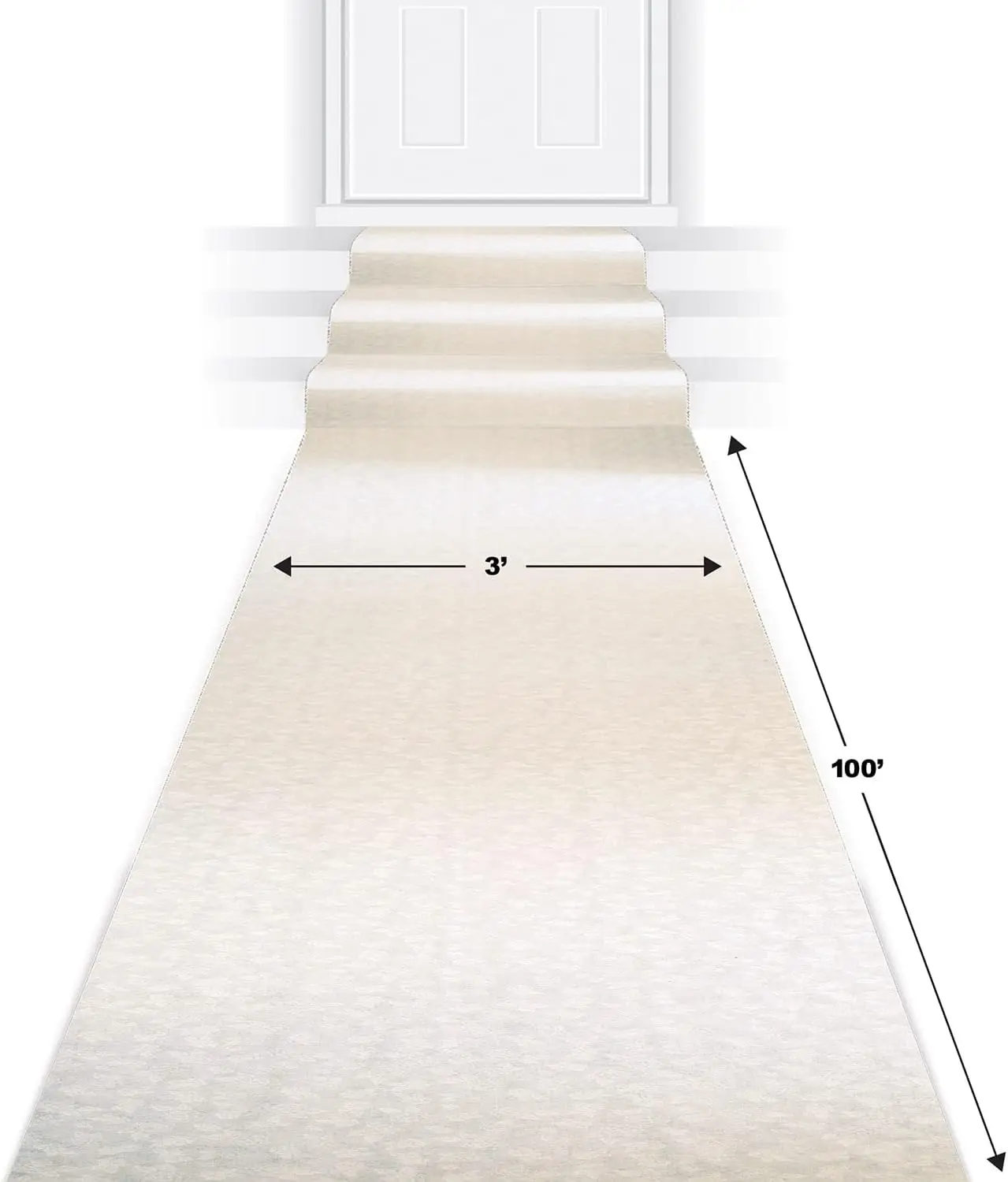 Novelty Polyester Fabric Floral Aisle Runner Wedding Ceremony Decoration 3' X 100'