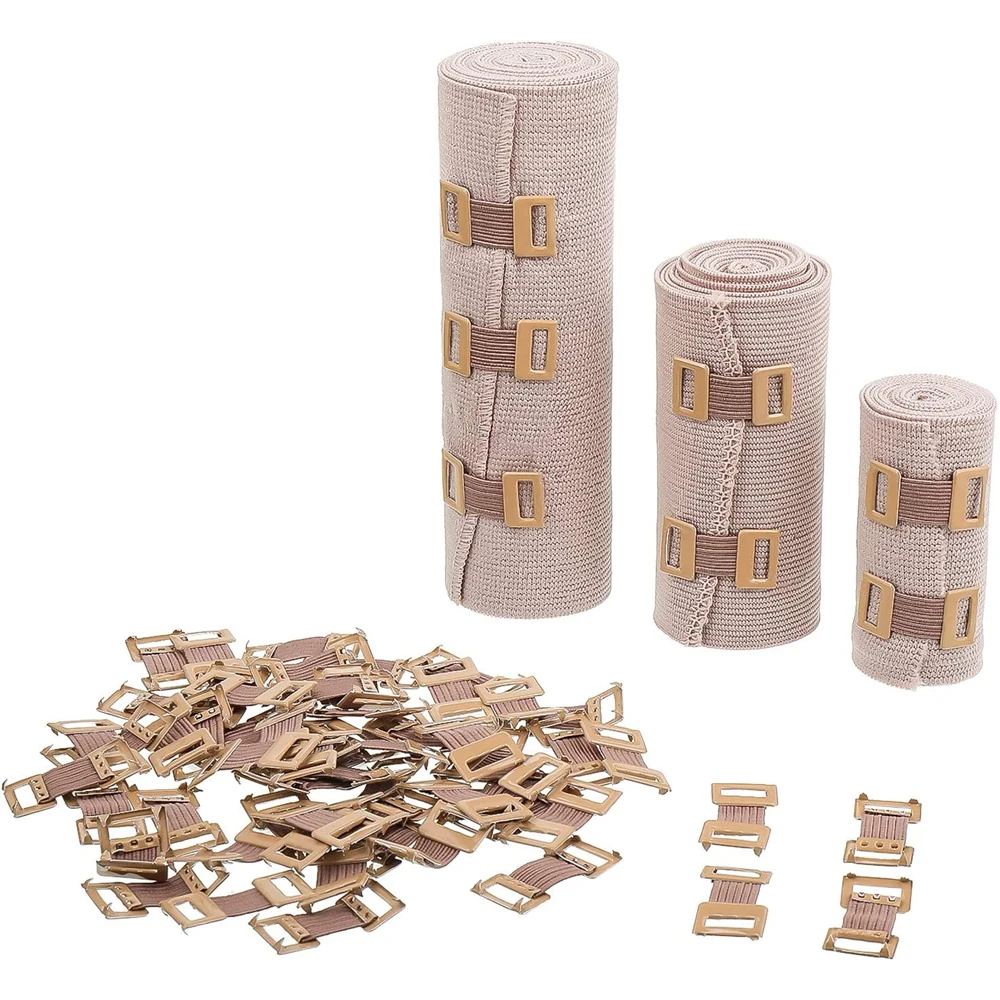 10Pcs/Set Elastic Bandage Clips Bandage Wrap Clips with Plastic Storage Box Replaceable Wrap Clips for Various Types Bandages