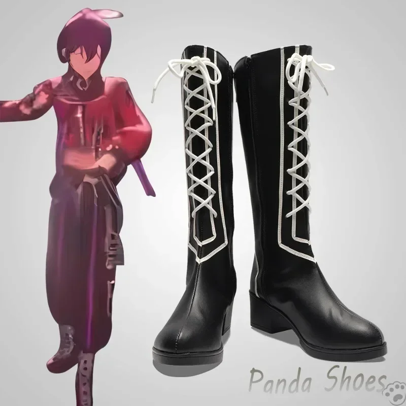 

Ensemble Stars Ayase Mayoi Обувь для косплея Аниме Игра ALKOFID Cos Черные ботинки Косплей Костюм Опора Обувь для Con Halloween Party