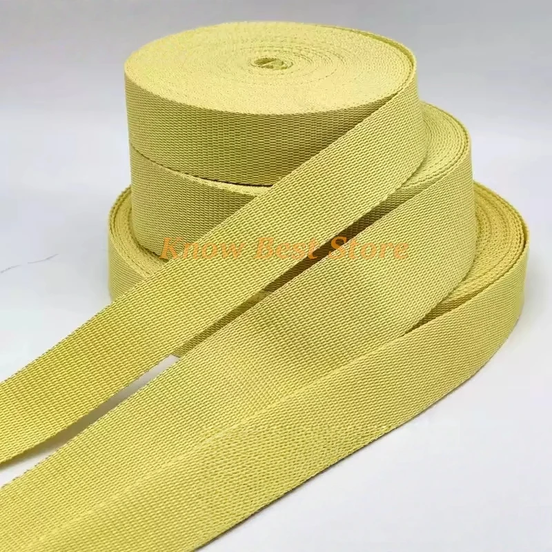 High Strength Aramid Fiber Tape Meta Aramid Fiber Woven Tape Fabric Belt, Kevlar Fireproof Textile Resistant To High  and Wear