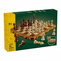 Traditional Chess Set Building Blocks Chessboard 743Pcs Board Game Model Bricks 40719 Creative Kids Toys Birthday Gifts for Boys