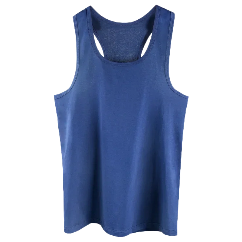 2PCS  Men's Sleeveless T-Shirt Men's Vest Sweat Absorbent Vest Cotton Sports Fitness Comfort Stretch Sleeveless T-Shirt I-Shape