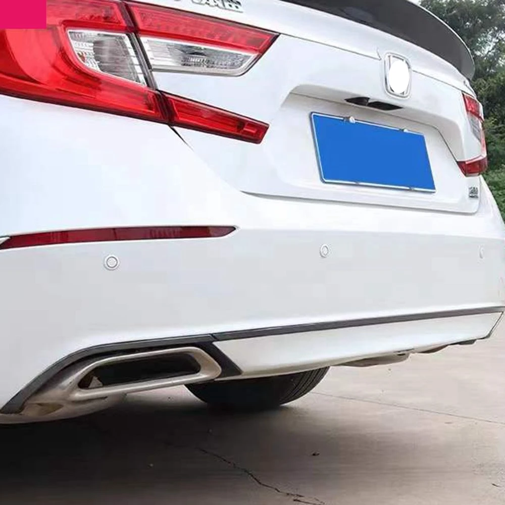 

For Honda Accord 10th 2018 2019 Stainless Steel blue&black titanium Rear Bumper Bottom Protector Sill Cover Trim car styling