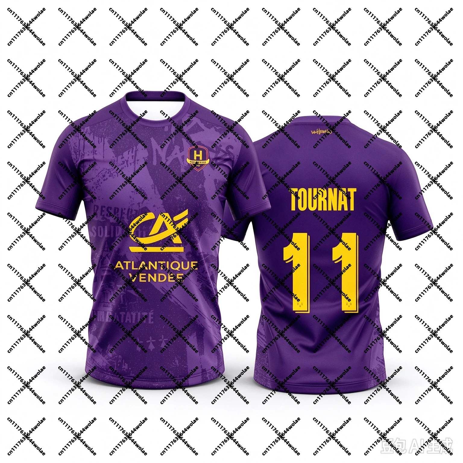 2026/27 Nicolas Tournat #11 Mens HBC Nantes Handball Home Jersey Sportwear Training Handball Uniform Breathable Unisex T-shirt