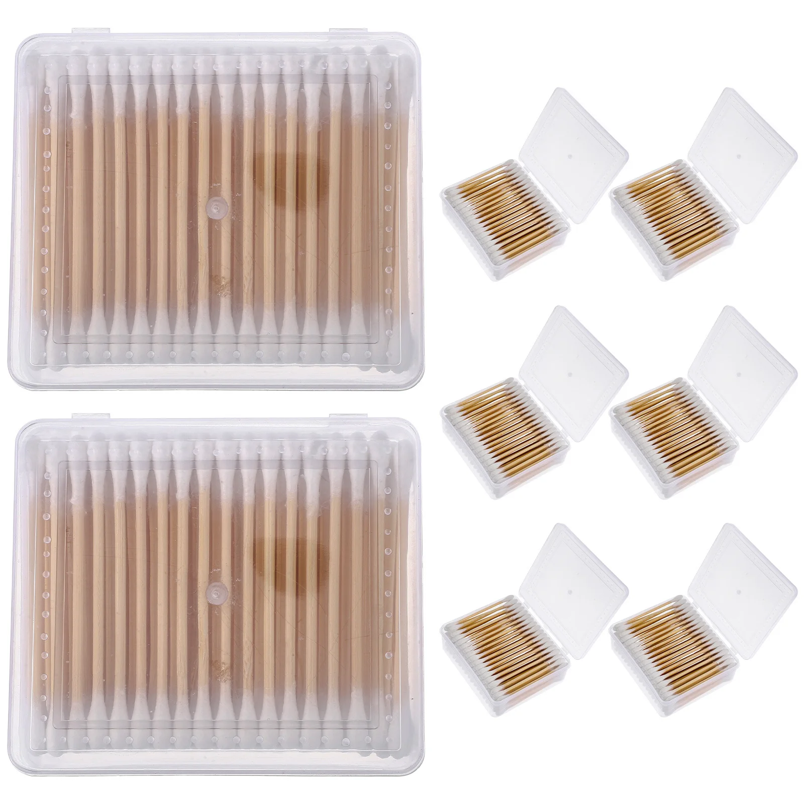 Small Eyelash Cotton Swabs 8 Boxes Disposable Makeup Cleaning Sticks for Professional Use Long Cotton Buds