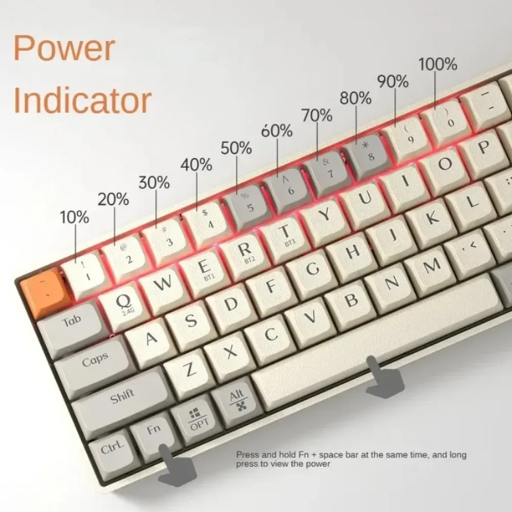 LANGTU GK65 Wireless 2.4g Mechanical Keyboard Computer Laptop Bluetooth Wired Gaming Competition Gasket 60% Layout Hot-swappable