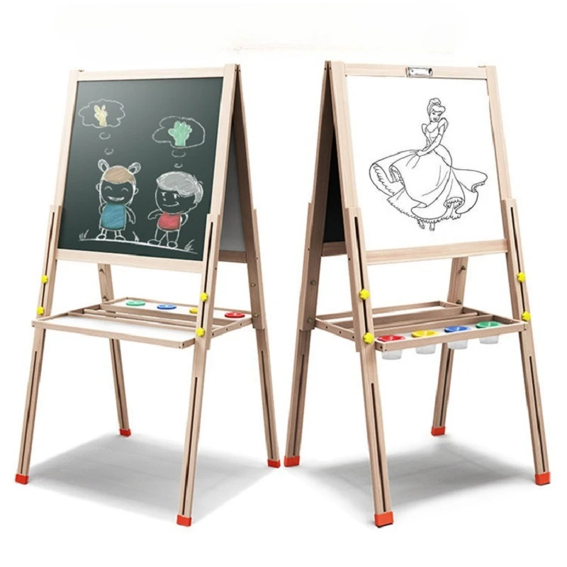 

Детская деревянная двусторонняя магнитная доска-мольберт – доска для письма и рисования, стираемая, настольная, игрушка и подарок для дома