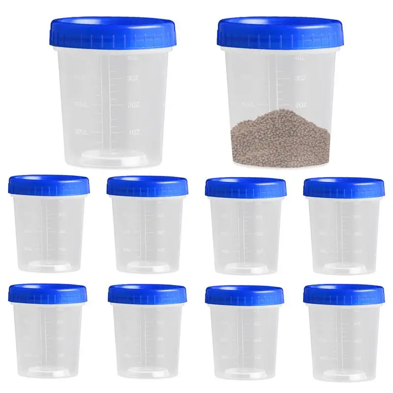 Clear Measuring Cups 120ml Mixing Cups Measuring Cup 10pcs Portable Graduated Beaker for Preparing Bait Laboratory Experiments