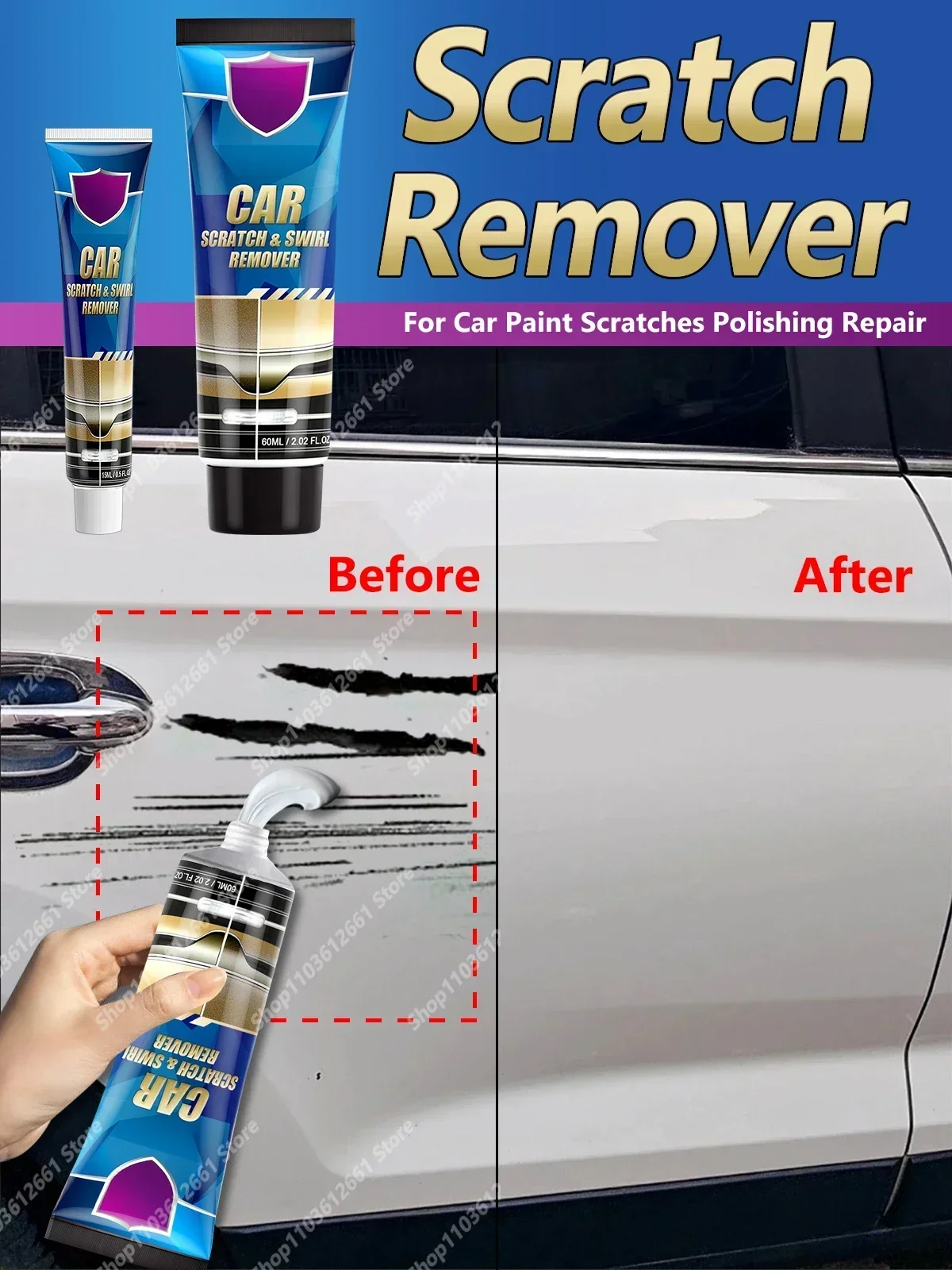 

Car Scratch Remover Car Scratch Removal Paste Car Body Paint Care Paint Restoration Remove Scratch Repair Broken Paint