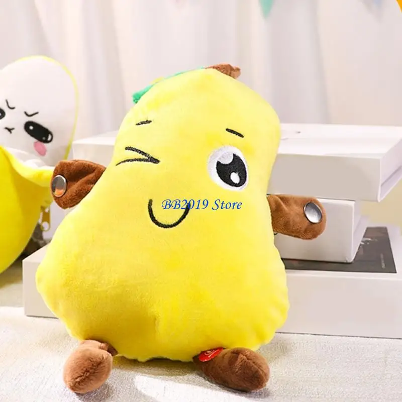 Q0KB Đồ chơi cảm giác hình trái cây bằng vải nhung mềm có phản hồi cảm ứng có độ nhạy cao để vui chơi âm nhạc và phát triển trẻ