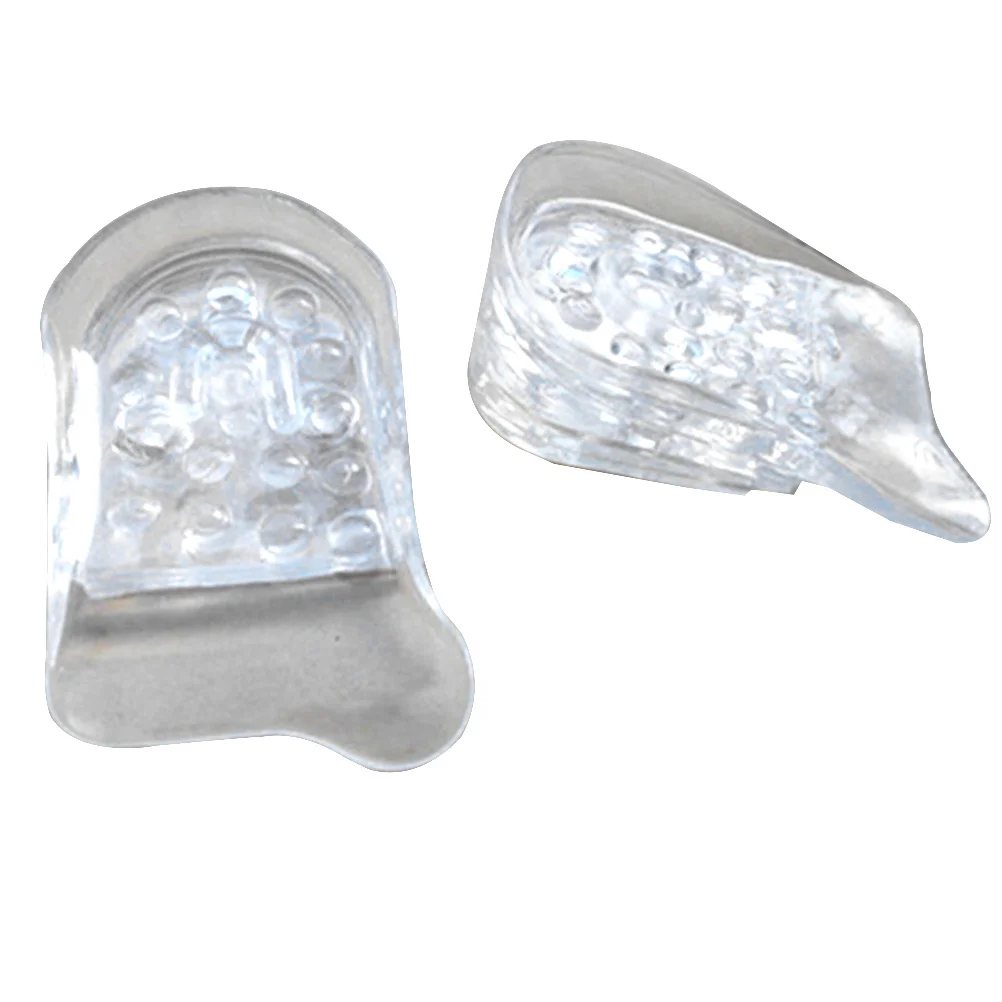 5-Layer انفصال شفافة الارتفاع زيادة النعال هلام كعب دعم منصات لالتهاب اللفافة الأخمصية الإغاثة حذاء إدراج #3