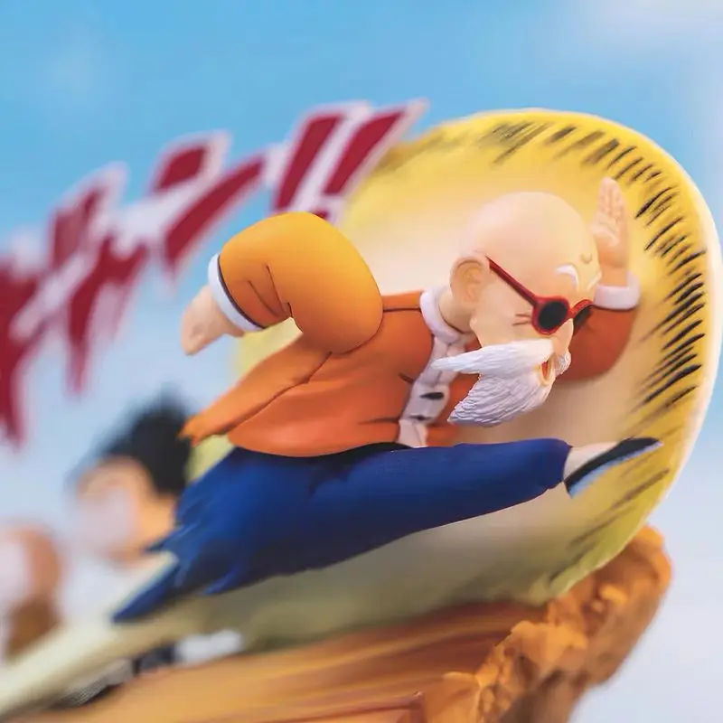 10cm Dragon Ball Goku Krillin Master Roshi Action Figures Sprinting Figurine Gk Model Collection Statue Ornament Birthday Gifts