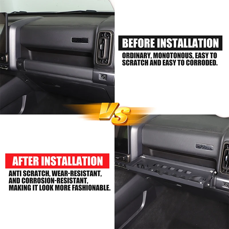 

1Pcs Aluminum alloy black For Haval H9 2024+ car passenger multi-functional storage rack car interior modification accessories