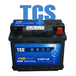 Attrezzatura industriale per impieghi gravosi 6-Qtf-60 60Ah Auto Agm Start Stop Batterie per taxi