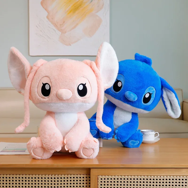 Disney Lilo and Stitch Plush Toys Anime Plushie Stich Dolls Kawaii Cartoon Pillow Soft Stuffed Angel Gift Children Christmas