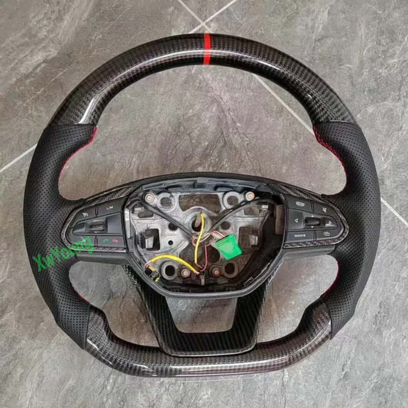 100% Real Carbon Fiber+ Leather Steering Wheel For Geely Coolray (No Heated)