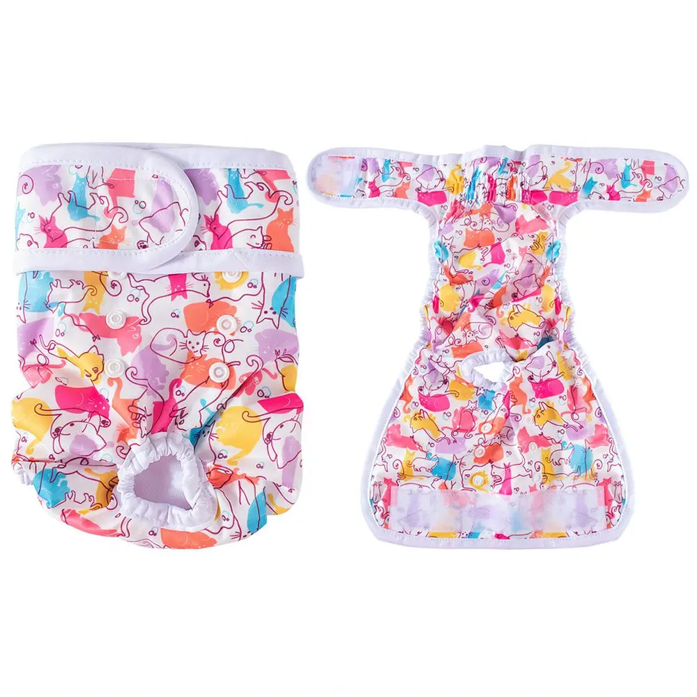 Adjustable Female Dog Sanitary Pants Pet Period Diapers Soft Washable Physiological Underwear For Puppy Heat Cycle Protection