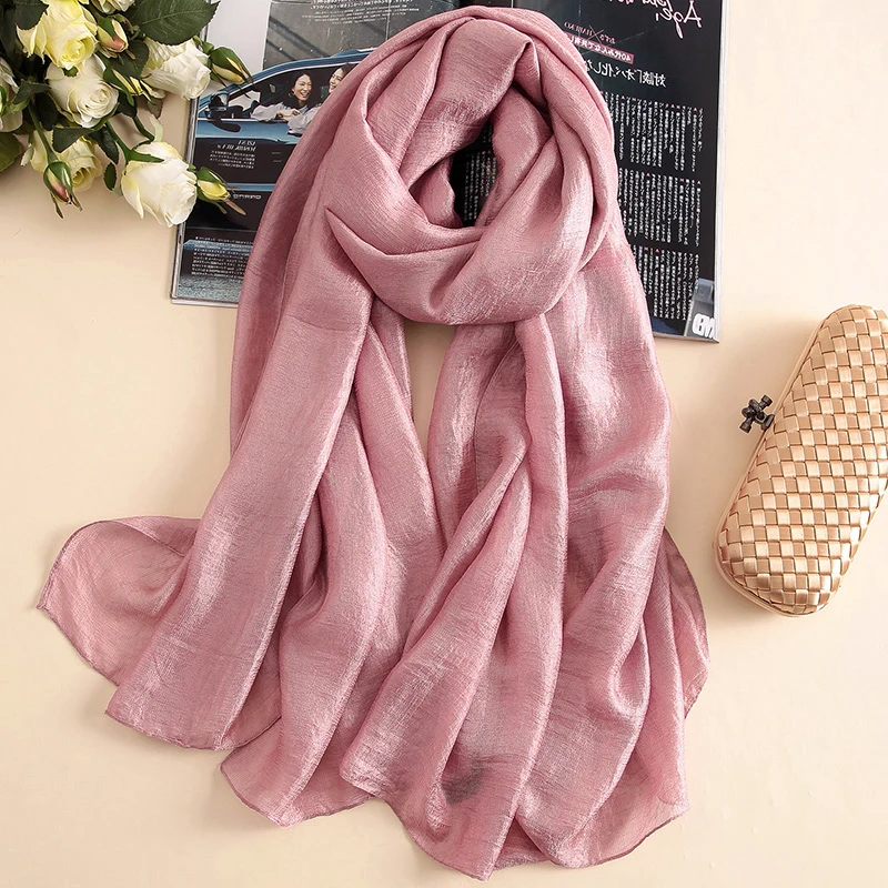 2023 Fashion Solid Linen Women Scarf Spring Summer Thin Pashmina Shawl Wraps foulard femme Plus Size Hijab Stole Scarves