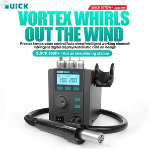 Intelligente Nacharbeit Heißluft -Entlöschung, Werkzeugauslöser schneller Heizung, 859d + 580W, BGA SMD Motherboard 12 Hauptverkäufe überarbeiten schnell - №3