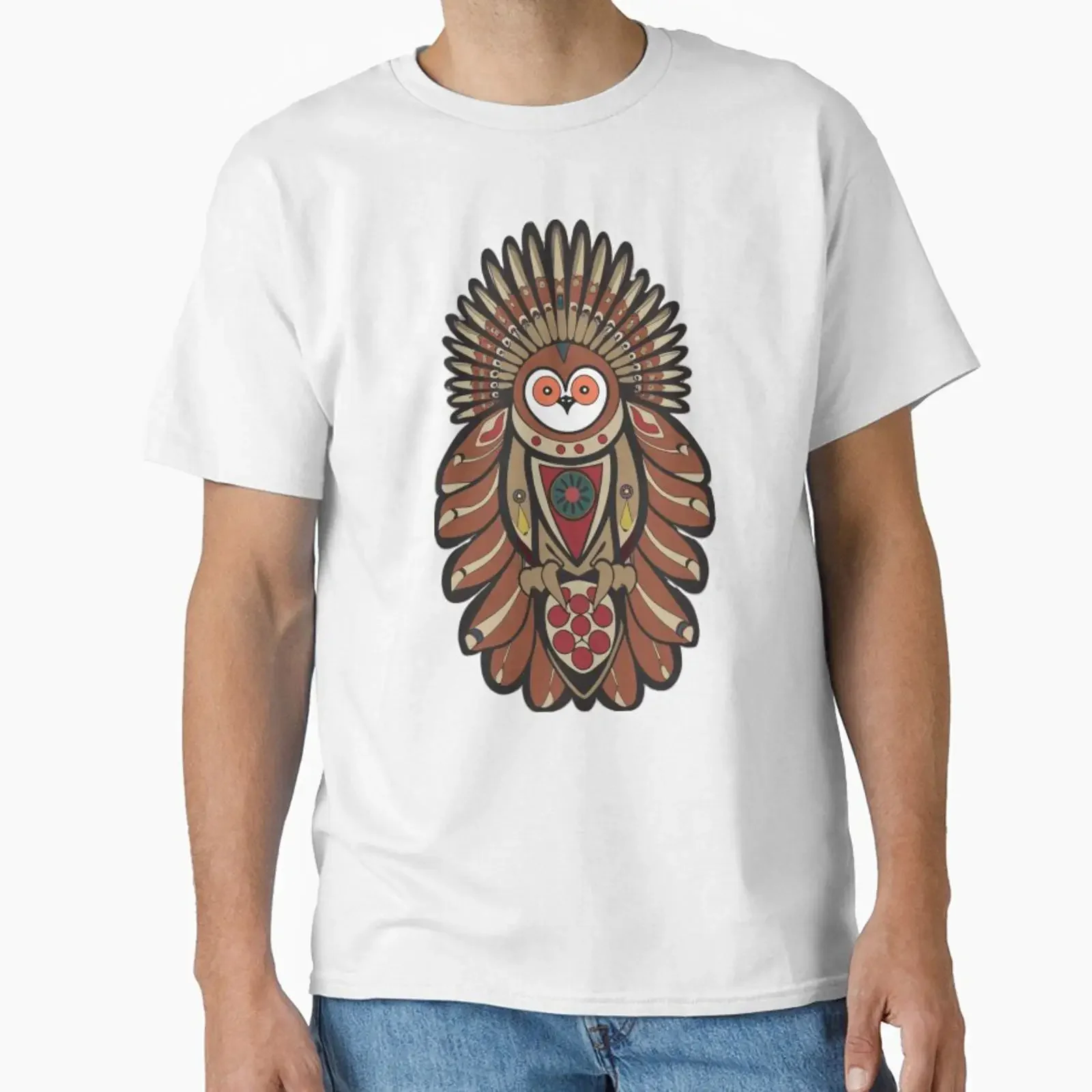 Animal Totem designed and sold by Monica Designs vintage Washed graphic homme fashion Stylish Stretched Top For Everyday Wear