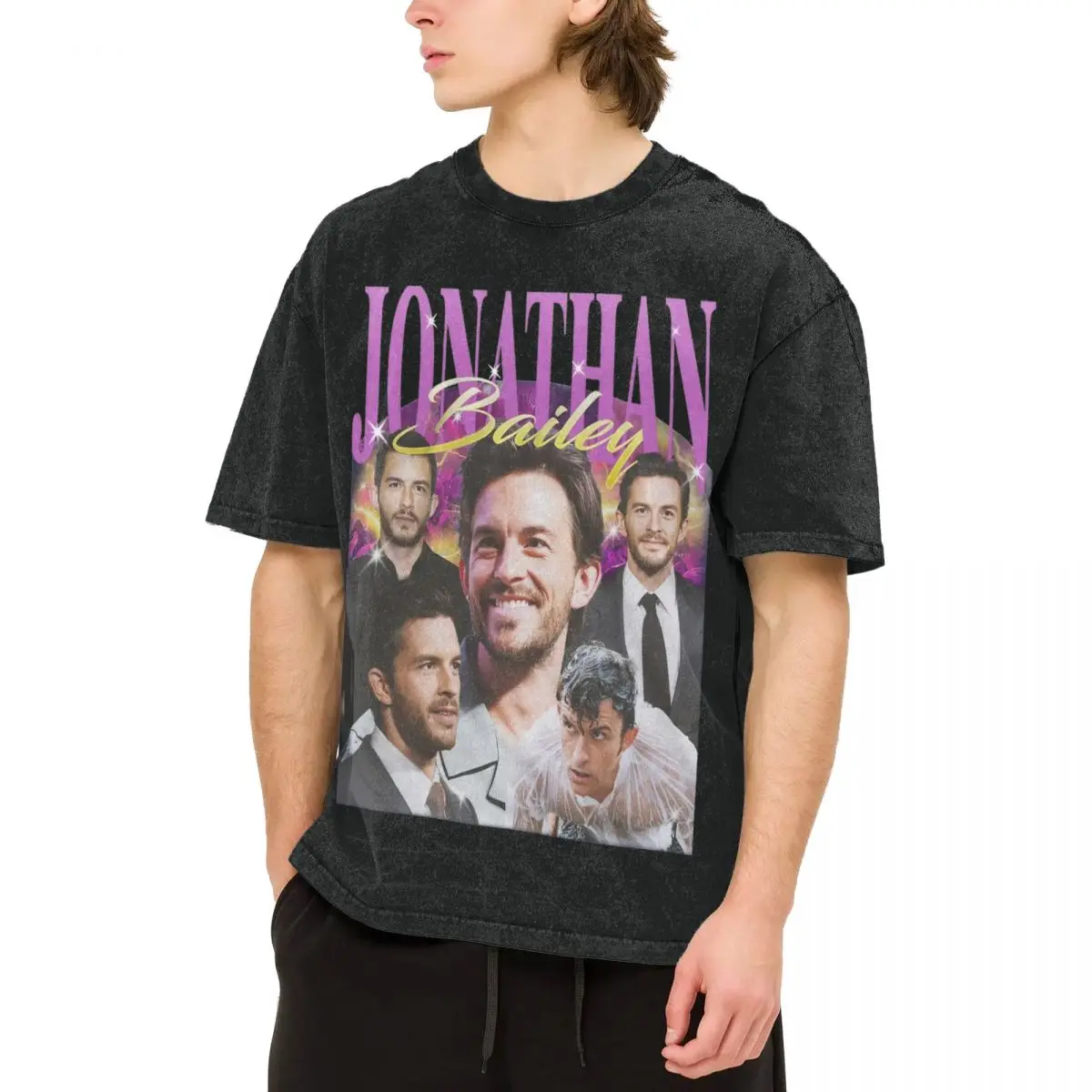 جوناثان بيلي غسلها تي شيرت الشارع الشهير الهيب هوب ريترو تي شيرت تيز الرجال النساء القطن الشارع الصيف #2