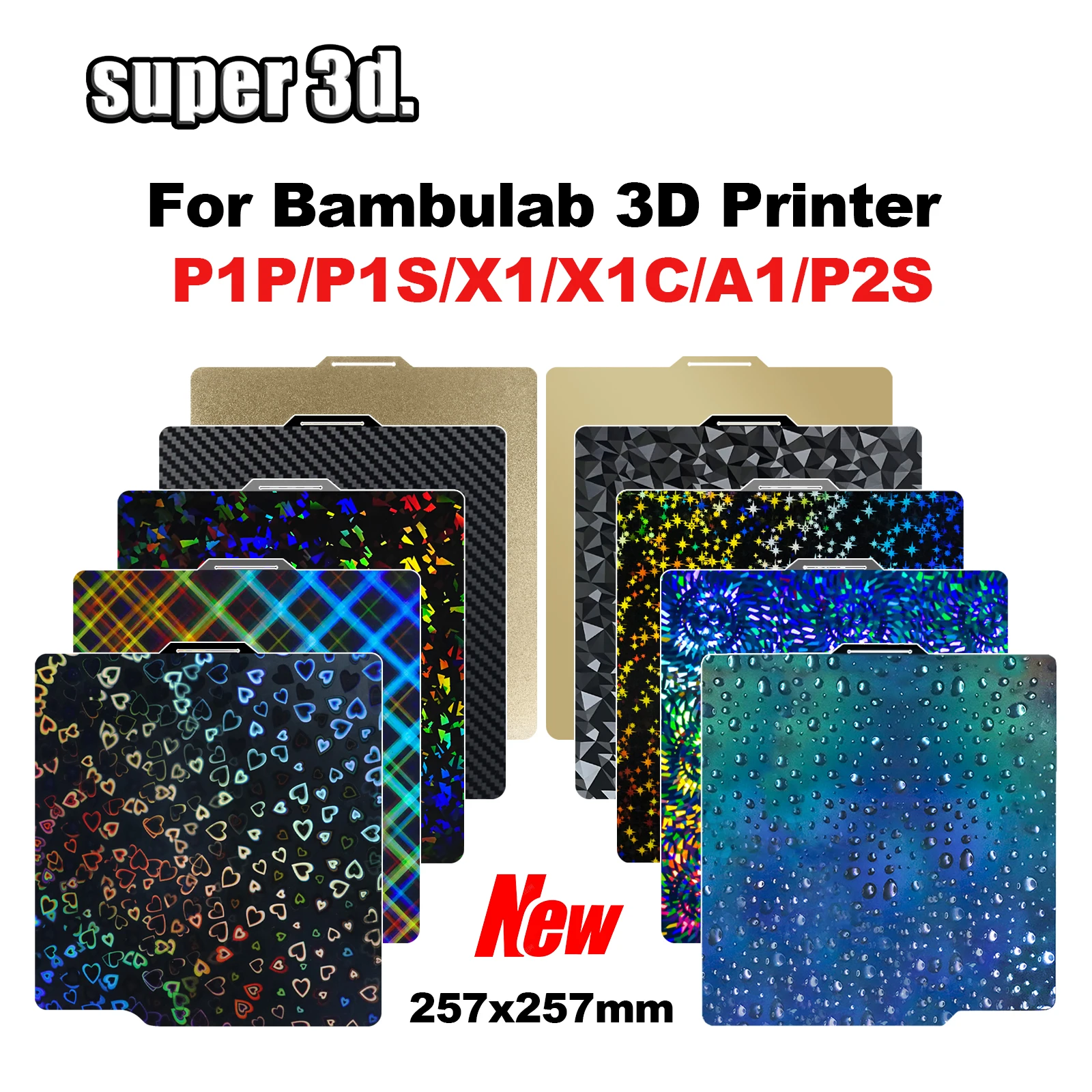 yZ[zP2S Bambu Lab P1P X1 J[{rhv[g PEO H1H PEI X[XPET PEY 257x257 XvOX`[V[g (Bambulab x1c P1Sp)