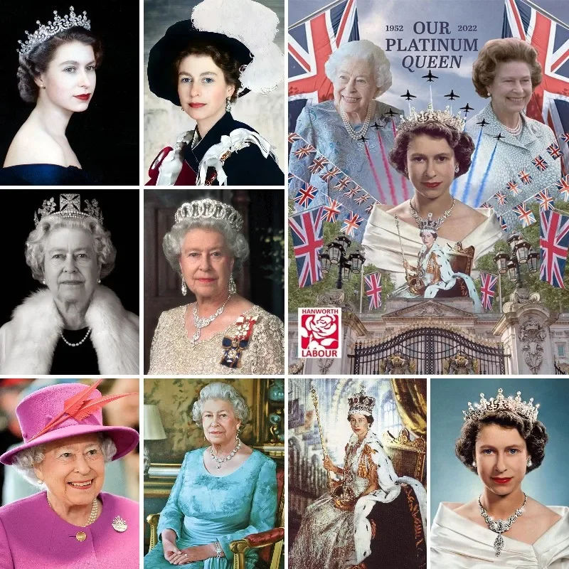 5D Diamond Painting Full Square Her Majesty Queen Elizabeth II Diamond Mosaic Embroidery Home Decoration Painting DIY Handmade