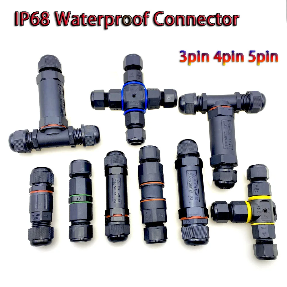 

IP68 waterproof I/Tshaped connector 3/5pin cable connectors,screw quick connect,push-on terminals,DIY GO electrical junction box