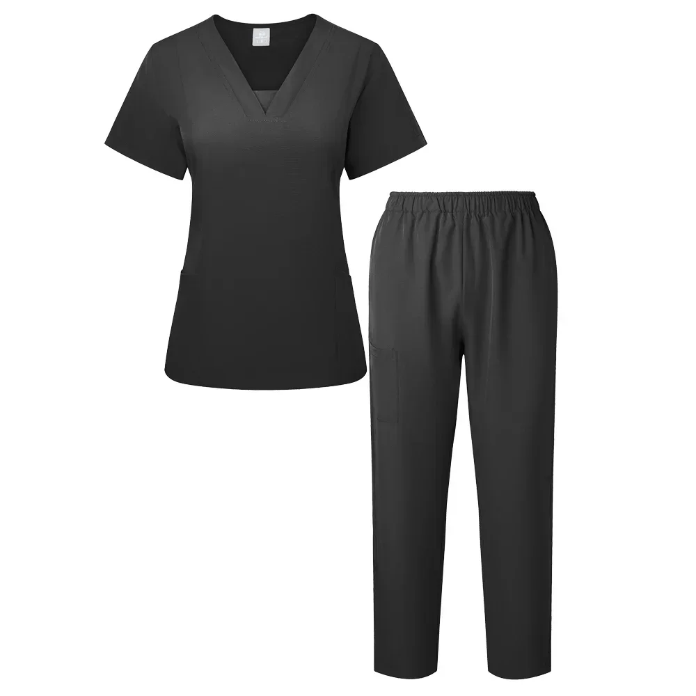 High Quality Spa Uniforms Unisex V-Neck Beauty Salon Work Clothes Medical Accessories Pharmacist Scrubs Set Surgical Tops Pants