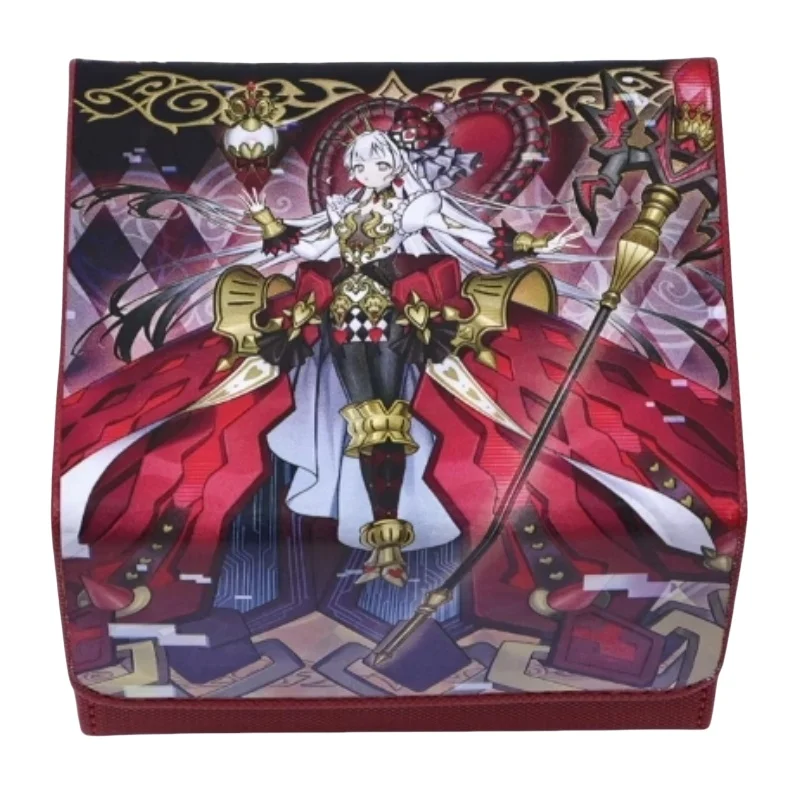 Yu-Gi-Oh Card Case MLice Q Hearts of Crypte Diy Action Toy in pelle di alta qualità figure Anime Game Collection Storage Box