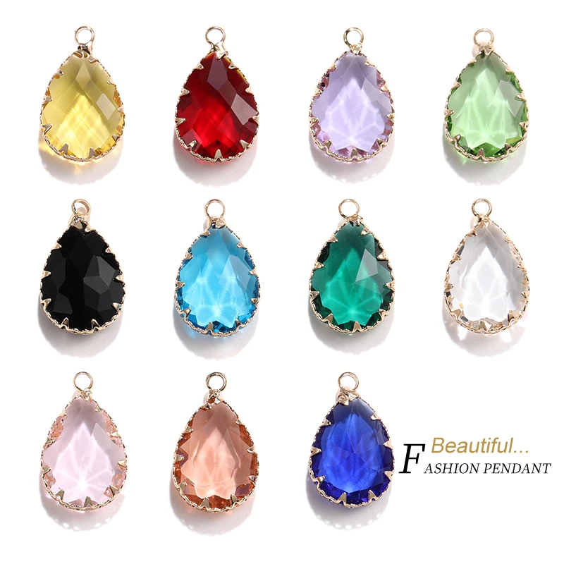Crystals Pendant For Jewelry Decoratian Accessories Drop Rhinestones High Quality Glass Gemstones Earrings Necklace Pendant