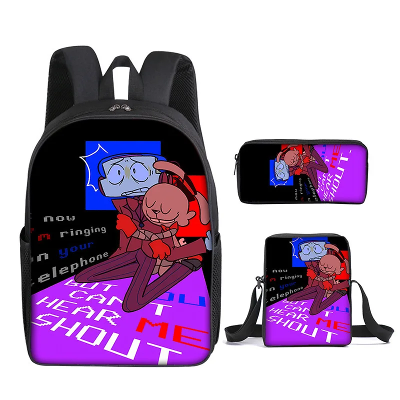 Trendy Popular Finding Frankie 3D Print 3pcs/Set pupil School Bags Laptop Daypack Backpack Inclined shoulder bag Pencil Case