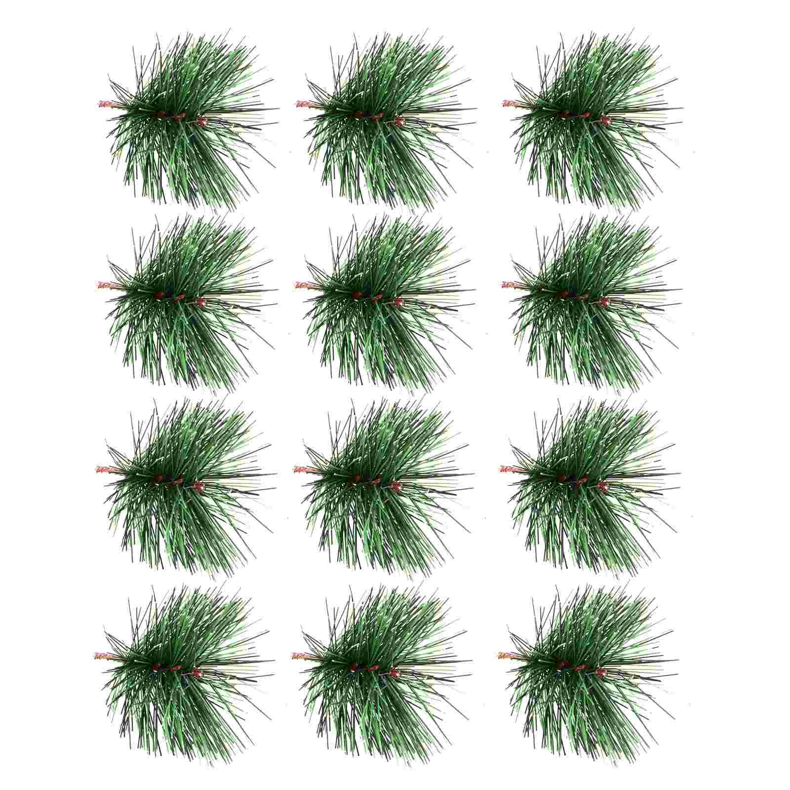 Ramas de rama de pino Artificial, adorno de árbol de púas de Navidad, suministros para fiestas, manualidades, plantas de imitación, guirnalda de interior