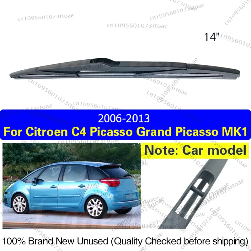 

14" Rear Windshield Windscreen Washer Wiper Blade For Citroen C4 Picasso Grand Picasso MK1 2006-2013 Car Accessories Accsesories