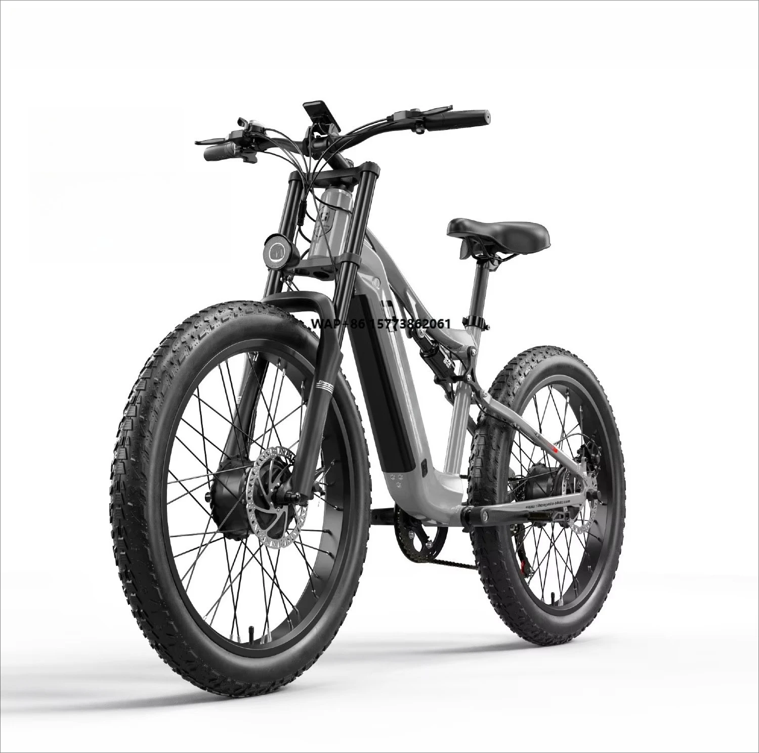 Bicicletta da montagna Doppio motore 2000w 3.0 Fat Tire Mountain E-Bike per adulti