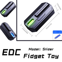 EDC luminous slider fingertip fidget toy metal fingertip spinner relieve anxiety and stress ADHD tool Mechanical card adult gift