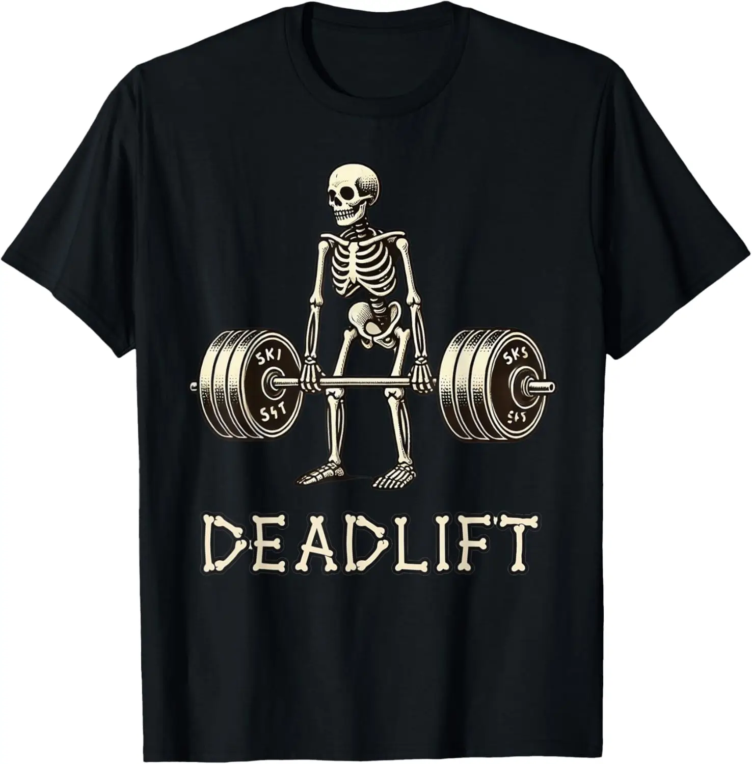 

DEADLIFT-забавный скелет, тяжелая атлетика, костюм на Хэллоуин, футболка
