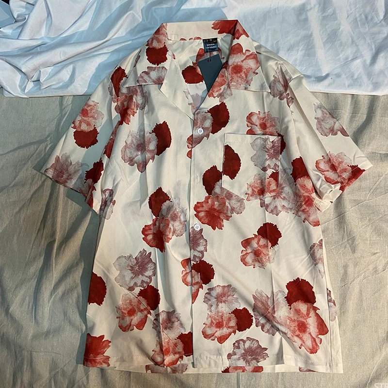 

Shirts Women Vintage Floral Half Sleeve Japanese Style Summer Retro Korean Fashion New Loose Clothes 2021 Harajuku Leisure Tops