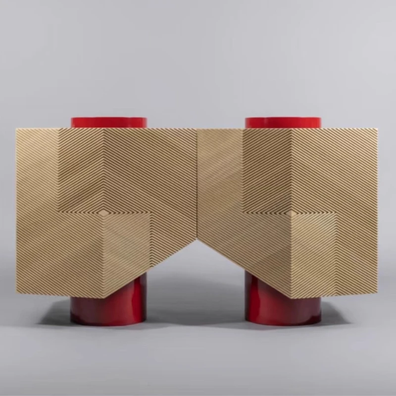 خزانة جانبية بسيطة مطلية شديدة اللمعان - خزانة فاخرة راقية لغرفة المعيشة أو المدخل #2