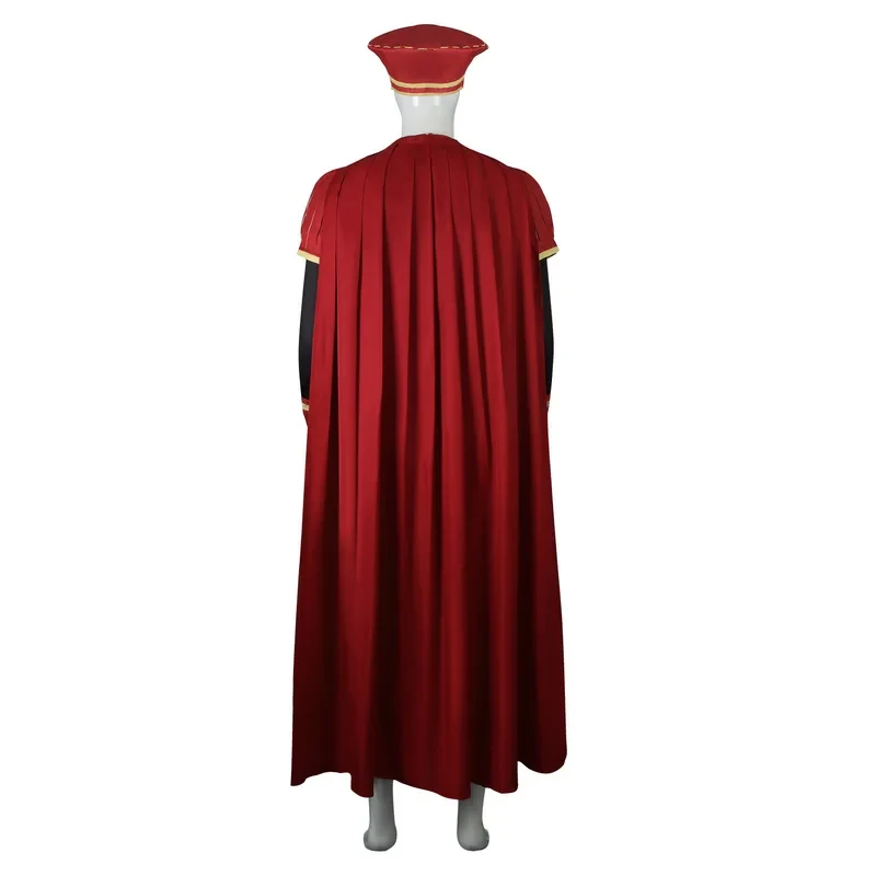 

♫2026❤ 6PCS Lord Farquaad Cosplay Anime Costume Hat Uniform Cloak Glove Hat Set Medieval Cosplay Halloween Party Red Outfit Wom♫