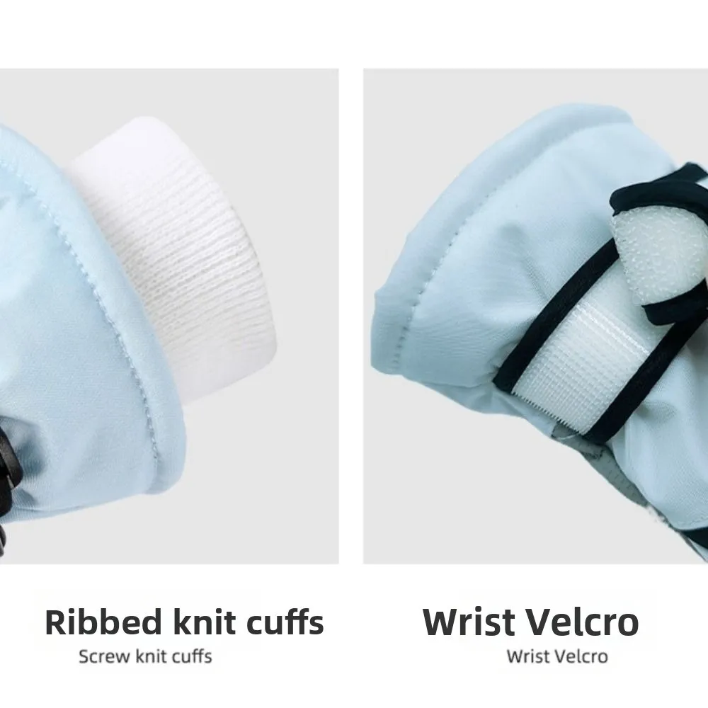 1 زوج عدم الانزلاق المرأة التزلج القفازات شاشة تعمل باللمس حماية النخيل قفازات التزلج رشاقته شتاء دافئ الشكل قفازات التزلج #3