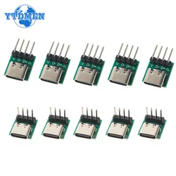 10pcs/lot TYPE-C DIY USB PCB Board Double-sided USB3.1 16P PCB DIY Electronic Test Board