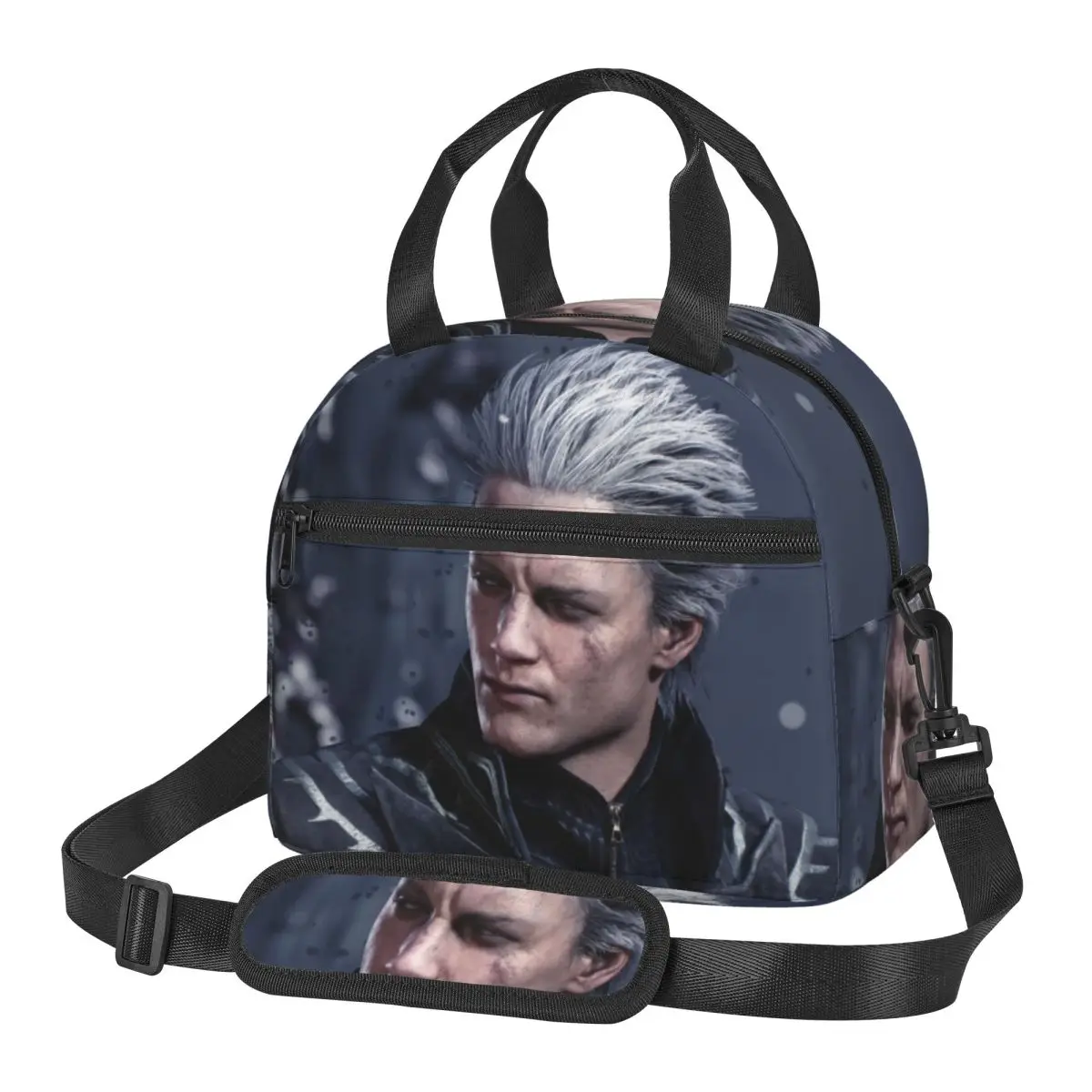 Vergil From The Devil May Cry Series Lunch Bags Bento Box Lunch Tote Resuable Picnic Bags Thermal Bag for Woman Student Office