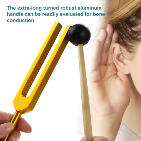 Tools 3Pack Tuning Fork Set(128Hz, 256Hz, 512Hz) Tuning Fork Kit for Healing, Chakra, Sound Therapy, Sonic Slider Fork (Gold)
